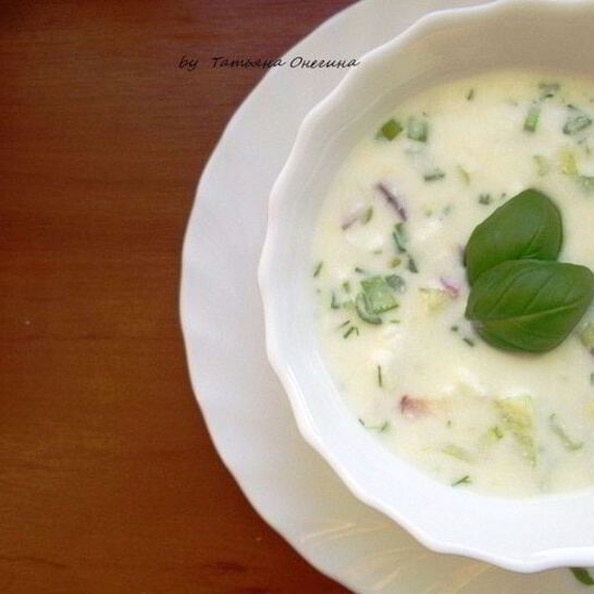 Рецепт окрошки на кефире — легкого холодного супа