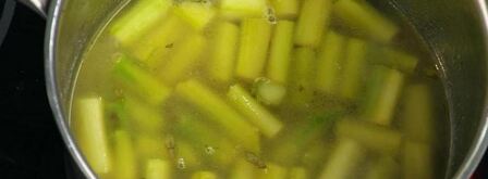 суп-крем из спаржи с палтусом холодного копчения. Шаг 5