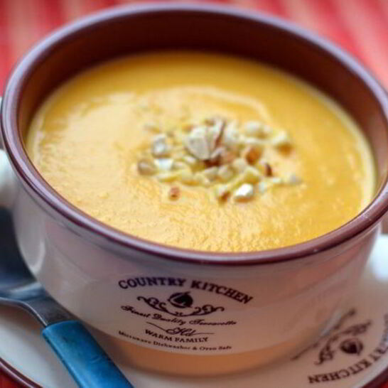 Рецепт крема-супа из моркови с миндальным орехом