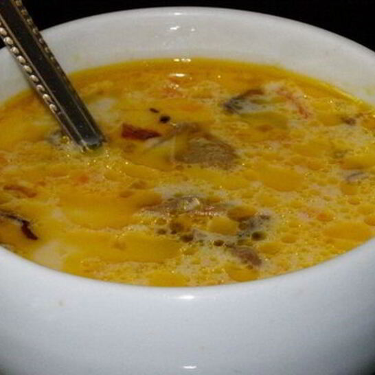 Рецепт куриного супа с сыром и шампиньонами