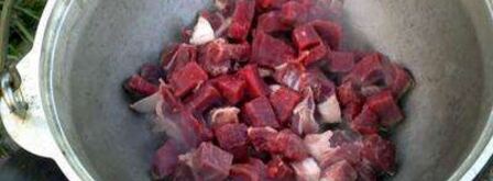 лагман в казане на костре. Шаг 3