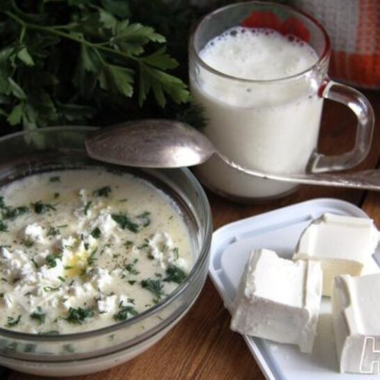 Рецепт молочного рисового супа с брынзой