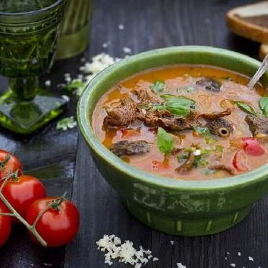 Рецепт молочного супа из баклажанов с грибами