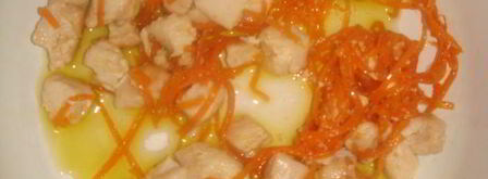 молочный суп по-тайски с курочкой, креветками и помидорчиками черри. Шаг 4