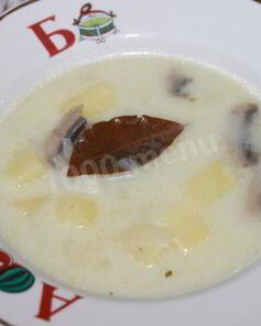 Молочный суп с картофелем и грибами