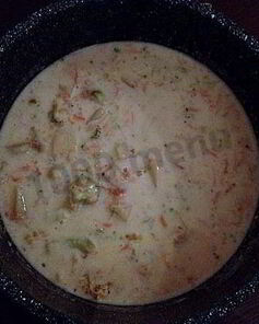 Овощной молочный суп