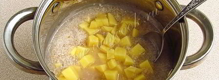 суп молочный из ячневой крупы по-латышски. Шаг 6