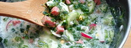 окрошка на газированной минеральной воде. Шаг 9