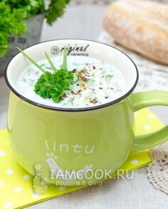 Окрошка на греческом йогурте