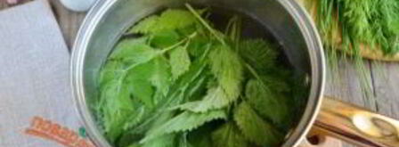 окрошка на кефире с крапивой и мятой. Шаг 7