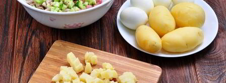 окрошка на курином бульоне. Шаг 8