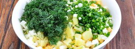 окрошка на курином бульоне. Шаг 9