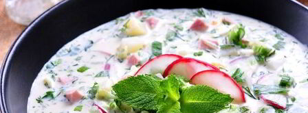 окрошка на минералке с майонезом. Шаг 11