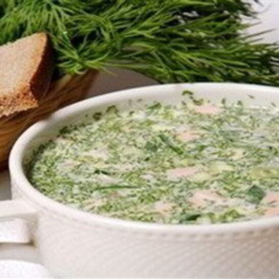 Рецепт окрошки на минеральной воде с кефиром