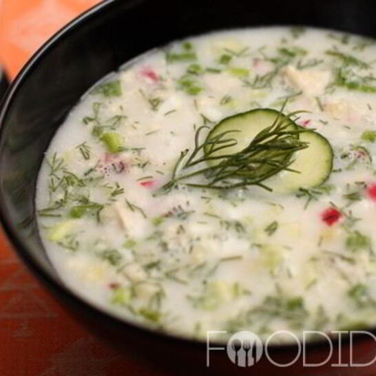 Рецепт окрошки на сметане