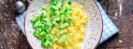 окрошка с колбасой на воде. Шаг 6