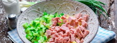 окрошка с колбасой на воде. Шаг 7