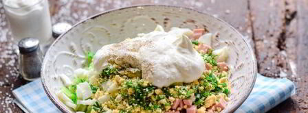 окрошка с колбасой на воде. Шаг 10