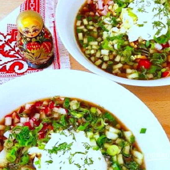 Рецепт окрошки с квасом