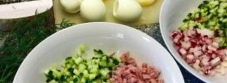 окрошка с квасом. Шаг 3