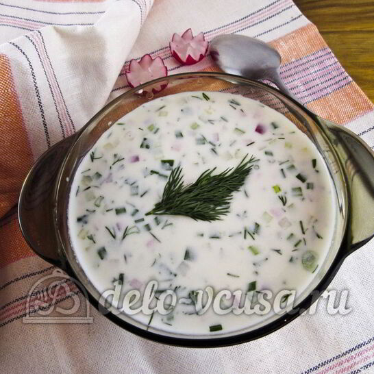 Рецепт окрошки с редиской