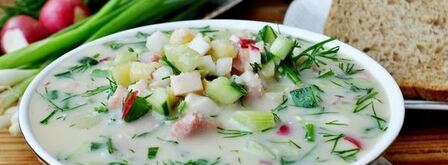 окрошка сборная мясная в ледяной чаше. Шаг 7