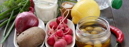 вегетарианская окрошка на кефире и минералке. Шаг 3