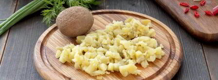 вегетарианская окрошка на кефире и минералке. Шаг 5