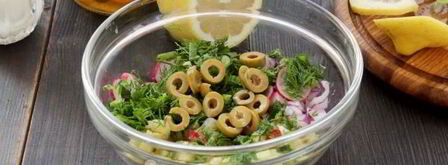 вегетарианская окрошка на кефире и минералке. Шаг 8