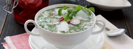 вегетарианская окрошка на кефире и минералке. Шаг 10