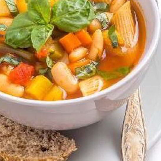 Рецепт итальянского овощной суп с макаронами