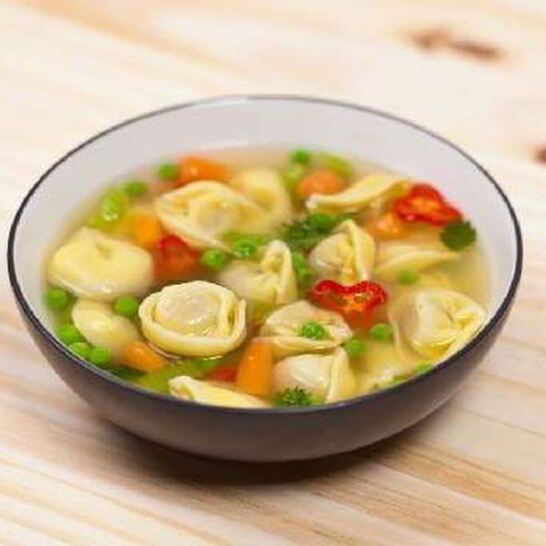 Рецепт картофельно-овощного суп с тортеллини