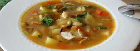 куриный суп с овощами и мелкой пастой. Шаг 11