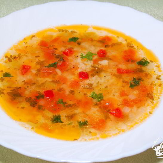 Рецепт легкого овощной суп с рисом