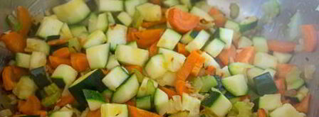 летний овощной суп с красной фасолью. Шаг 7