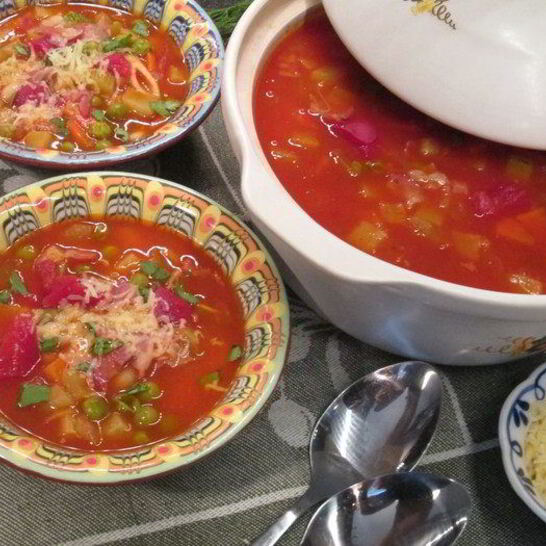 Рецепт минестроне с беконом