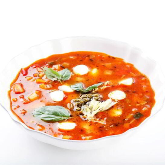 Рецепт минестроне с мини-моцареллой