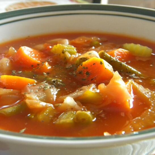 Рецепт овощного супа для похудения