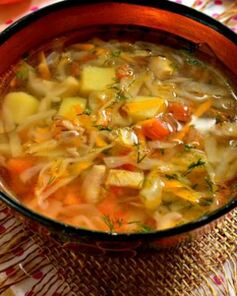 Овощной суп с грибами