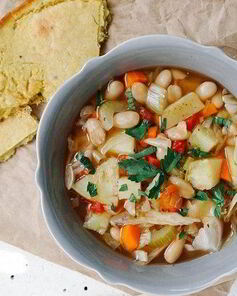 Овощной суп с капустой