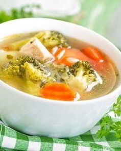 Овощной суп с хреном и горчицей