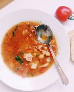 Овощной суп с курицей