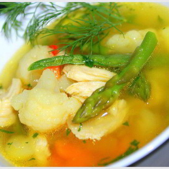 Рецепт овощного супа с курочкой