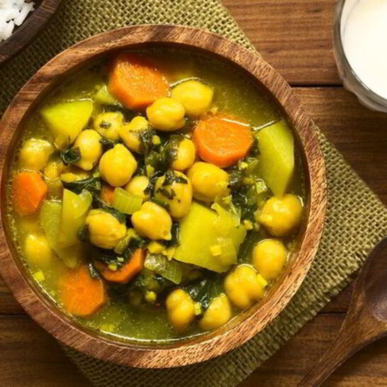 Рецепт овощного супа с нутом