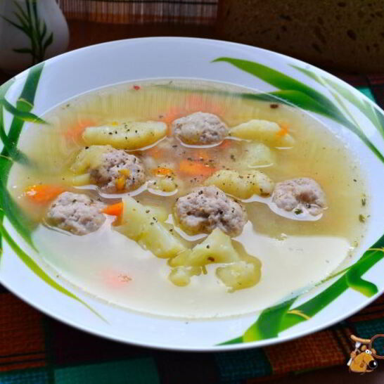 Рецепт овощного супа с цветной капустой и фрикадельками