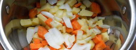 овощной суп с цветной капустой и фрикадельками. Шаг 3