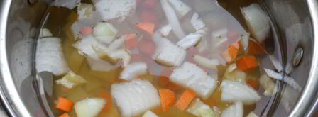 овощной суп с цветной капустой и фрикадельками. Шаг 4