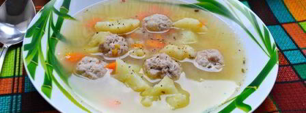 овощной суп с цветной капустой и фрикадельками. Шаг 10