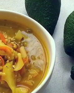 Овощной суп с зеленой гречкой