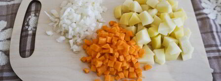 овощной суп с зеленым горошком. Шаг 4